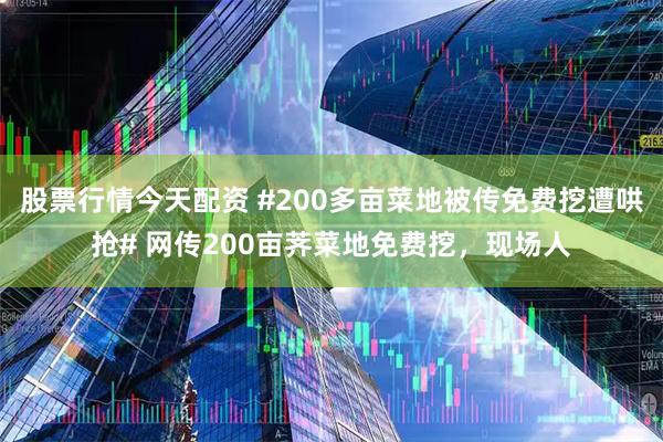 股票行情今天配资 #200多亩菜地被传免费挖遭哄抢# 网传200亩荠菜地免费挖，现场人